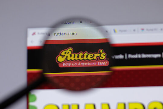 New York, USA - 18 March 2021: Rutter company logo icon on website, Illustrative Editorial.