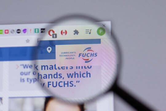 New York, USA - 18 March 2021: Fuchs Petrolub company logo icon on website, Illustrative Editorial.