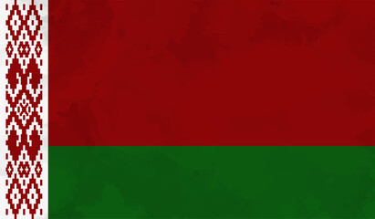 Grunge Belarus flag. Belarus flag with waving grunge texture.