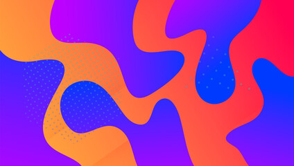 Liquid Poster. Abstract Shapes. Violet Plastic Cover. Flow Dynamic Shape. Digital Texture. Wave Landing Page. Spectrum Flyer. 3d Horizontal Magazine. Violet Liquid Poster