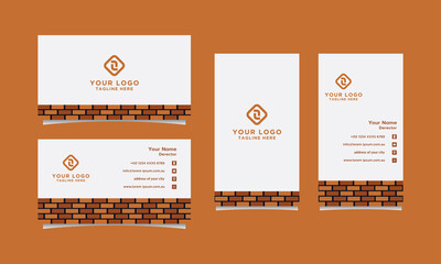 Modern, Creative and Clean Geometric Design Vector Business Card Template. Vertical and Horizontal Template Collection