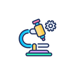 microscope icon in vector. Logotype