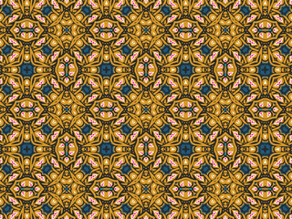 Geometric Tile Digital Paper Gold Yellow, Green, Black, and Blue for Print and Background. Wallpaper Geometric Ornament Abstract Pattern.