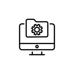 Engineering Folder icon in vector. Logotype