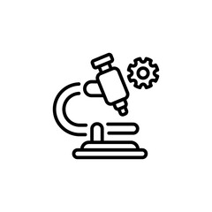 microscope icon in vector. Logotype