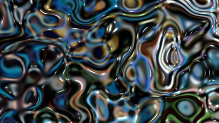 Abstract dark glossy background with bubbles