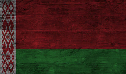 Grunge Belarus flag. Belarus flag with waving grunge texture.