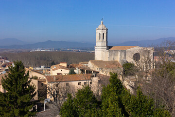 Landscape of the City of Girona in Catalonia,