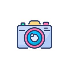 Camera icon in vector. Logotype