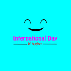 blue international happy day vector template