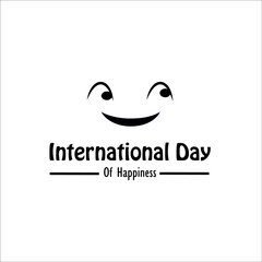 international happy day vector template in white