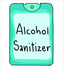 Coronavirus prevention hand sanitizer gel for hand hygiene coronavirus protection for personal hygiene in vector. with alcohol gel, alcohol hand gel and alcohol sanitizer label. Vector Illustration