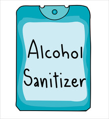 Coronavirus prevention hand sanitizer gel for hand hygiene coronavirus protection for personal hygiene in vector. with alcohol gel, alcohol hand gel and alcohol sanitizer label. Vector Illustration