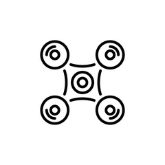 Drone icon in vector. Logotype