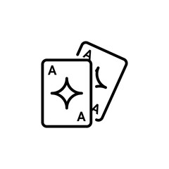 Poker icon in vector. Logotype