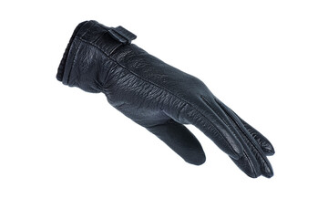 Palm in leather glove