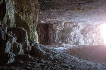 Exit from the cave to the light