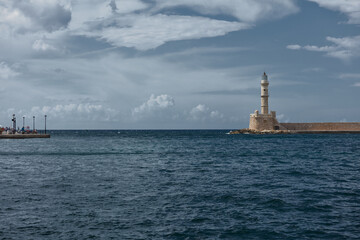 Egyptian lighthouse built in 1595 Chania island Crete