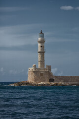 Egyptian lighthouse built in 1595 Chania island Crete