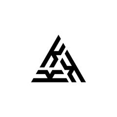 Business combination Monogram and triangle sign logo vector icon with Three K letter
