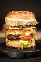 hamburguesa de champignones burger doble