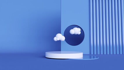creative concept podium for product display 3d render illustration