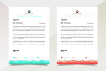 Letterhead design template. Abstract letterhead design. Creative and clean modern business letterhead template design. Illustration vector
