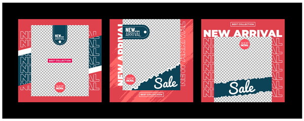 Sale minimalis square banner template. Editable background color with stripe line shape and photo college placement. Vector illustration for print, poster, social media post, and or web internet ads.