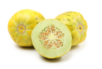 muskmelon on a white background