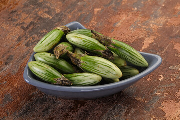 Green asian eggplant