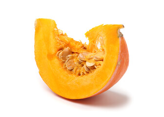  Orange pumpkin on white background