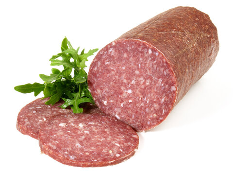 Salami Wurst vom Strauss - Freigestellt