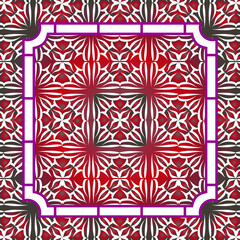 Silk scarf with apple blossom. Abstract seamless vector pattern with hand drawn floral elements. 