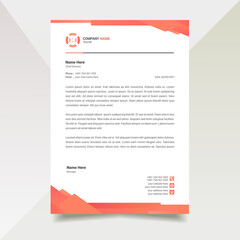 Naklejka na ściany i meble Letterhead design template. Creative elegant modern business A4 letterhead template design. Illustration vector