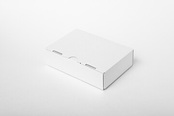white rectangle box template on white background, mock up