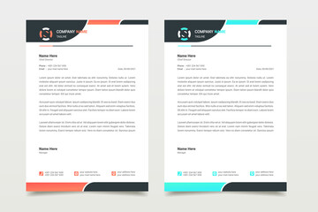 Letterhead design template. Creative, minimalist and clean modern business letterhead template design. Illustration vector