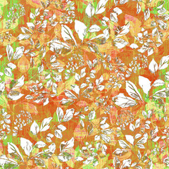 Watercolor seamless pattern. Abstract background with colorful  spring  field