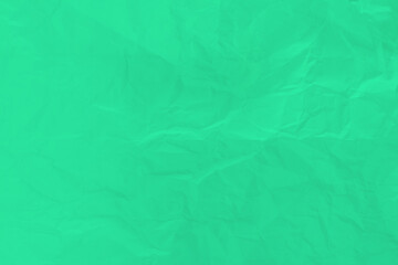 Green wrinkled paper background