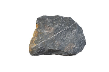 Raw of limestone sedimentary rock stone isolated on white background.      