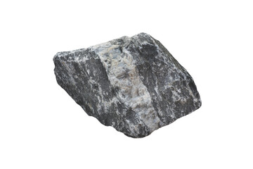 Limestone specimen isolated on white background. Limestone is a sedimentary rock composed of skeletal fragments of marine organisms.
