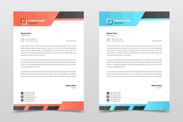 Letterhead design template. Creative and clean modern business letterhead template design. Illustration vector