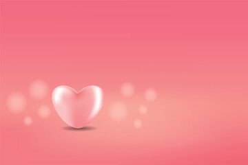 Pink Background With Love Balloon For Valentine,greeting card, happy birthday,product display and another purposes
