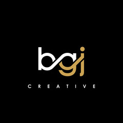BGJ Letter Initial Logo Design Template Vector Illustration