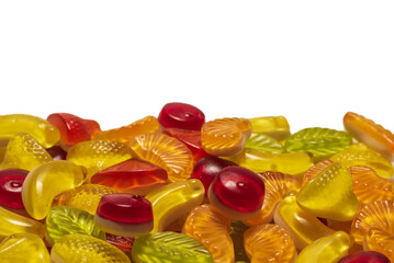 Assorted tasty gummy candies.