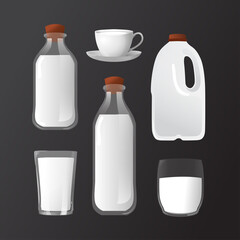 milk jar realistic vector - Aidul Design 302