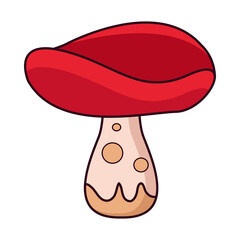 Isolated mushroom icon. Vegetable icon - Vector illustration