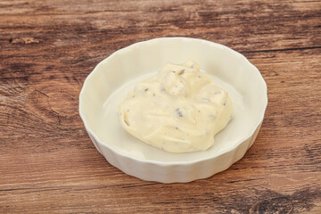 Caesar cream sauce with parmesan and herbs