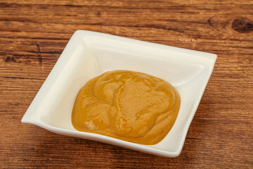 Mustard sauce in the bowl