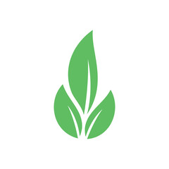 Plant and leaves icon. Leaf symbol of ecology, enviroment and nature. Vegetarian and vegan pictogram design.