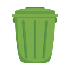 green trash bucket
